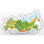 Карта РФ магнитная с фигурками народов России