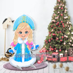 Фигура "Снегурочка-краса" напольная