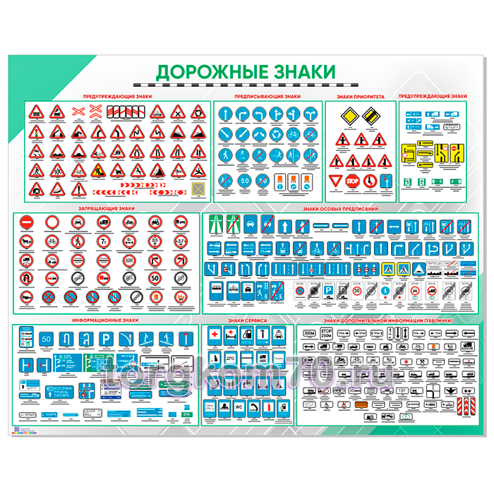 50864a90b02b11ee9f2f8af3fd022432_50c3fe58b02b11ee9f2f8af3fd022432 Стенд «Дорожные знаки» — изображение 1