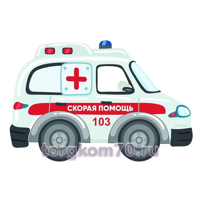 5a55bb1cc1ac11ef91a68af3fd022432_7079ce60c1ac11ef91a68af3fd022432 Фигура двухсторонняя на колесиках "Машина скорой помощи" — изображение 1