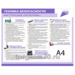 Стенд "Техника безопасности. Мастерская «Печатник»"