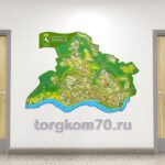 Стилизованная карта-стенд “Томск — город трудовой доблести”