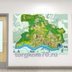 Стилизованная карта-стенд “Томск — город трудовой доблести”