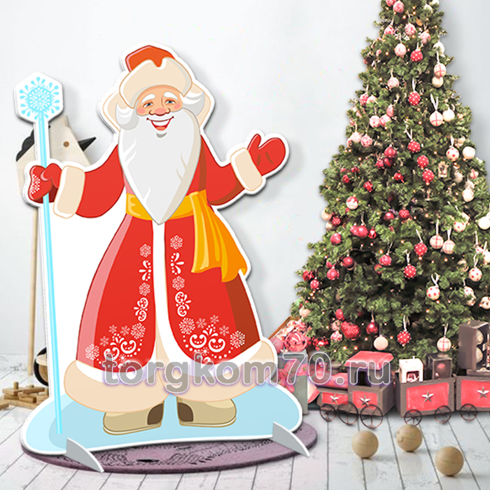 baddadc26cbd11ee90428af3fd022432_bb0656e66cbd11ee90428af3fd022432 Фигура "Веселый Дедушка Мороз" напольная — изображение 1