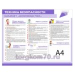 Стенд "Техника безопасности. Кабинет «Домоводство»"
