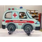 Фигура двухсторонняя на колесиках "Машина скорой помощи" — изображение 2