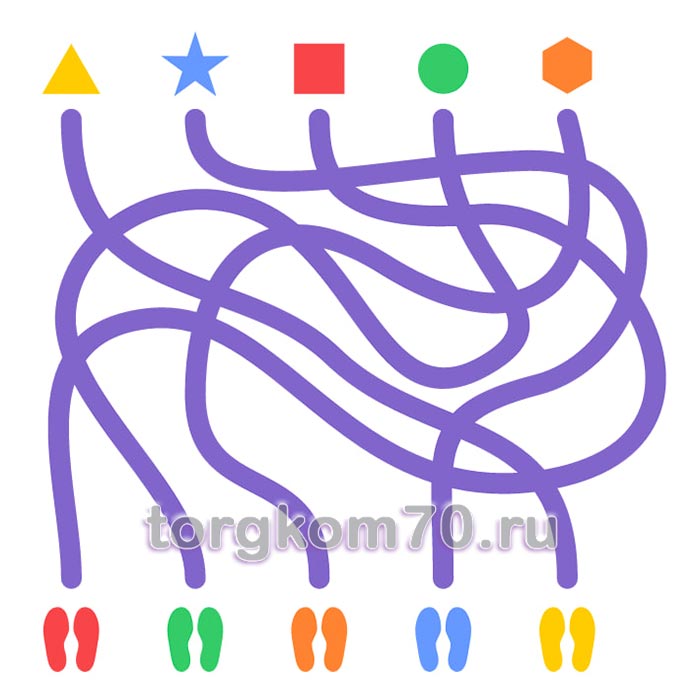4dbba2505e5311f19ba58af3fd022432_0f4b6b205e5511f19ba58af3fd022432 Наклейка напольная "Путаница" — изображение 1
